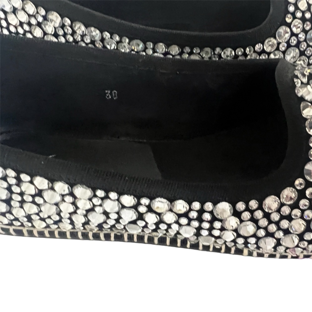 Giuseppe Zanotti Fancy Crystal Loafers with Black & Silver Embellishment Size 8 - Picture 14 of 17